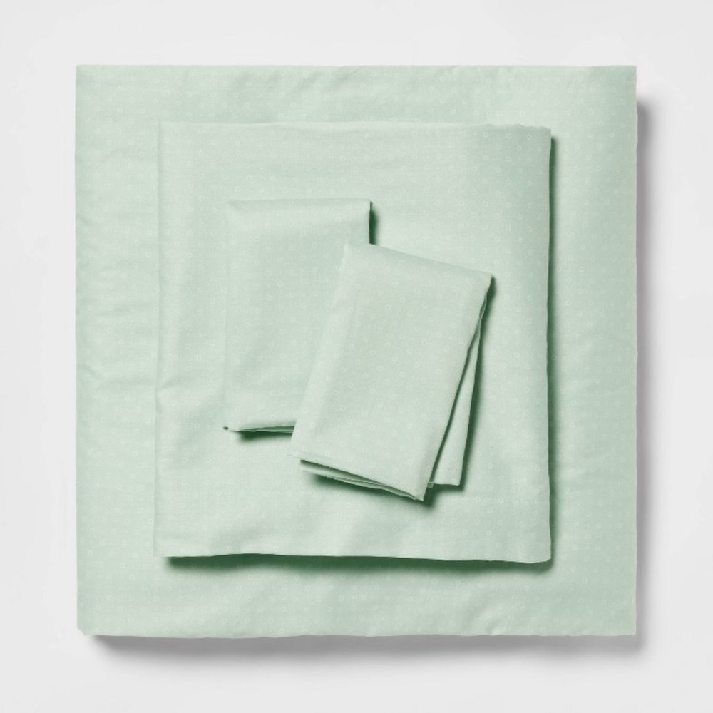 Room Essentials Cotton Blend Sateen Sheet Set - Soft Green